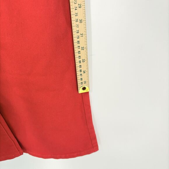 Edikted Red Lace Up Flare Pants Women’s Size M High Waist Corset Style Y2K - Picture 11 of 11